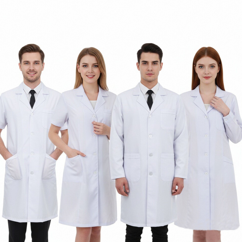 Medical Lab Research - Профессиональный белый халат врача, лабораторный халат,